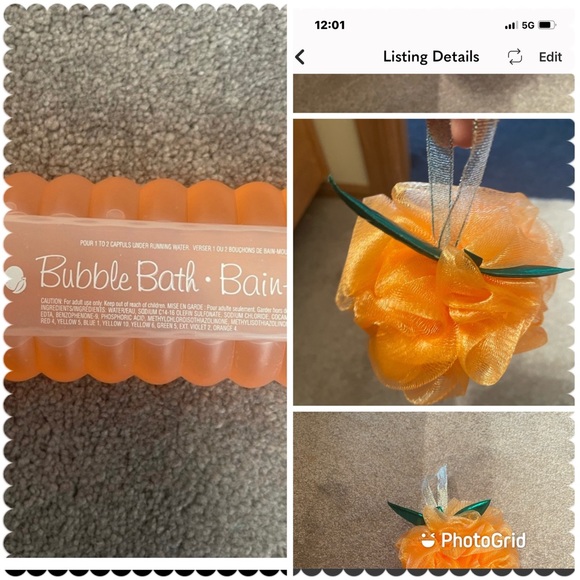 Avon Other - Orange scrubby with bubbles Bothroom bundle